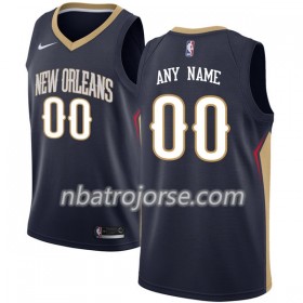 Män New Orleans Pelicans Tröja Skräddarsydda Nike 2017-18 Navy Swingman